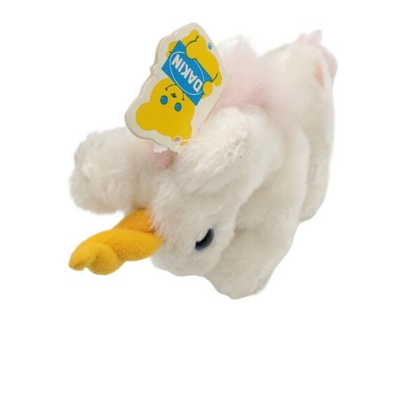 Dakin 1982 Vintage Small 6" Unicorn White Pink Heart Plush Stuffed Animal W/ TAG - Picture 9 of 9